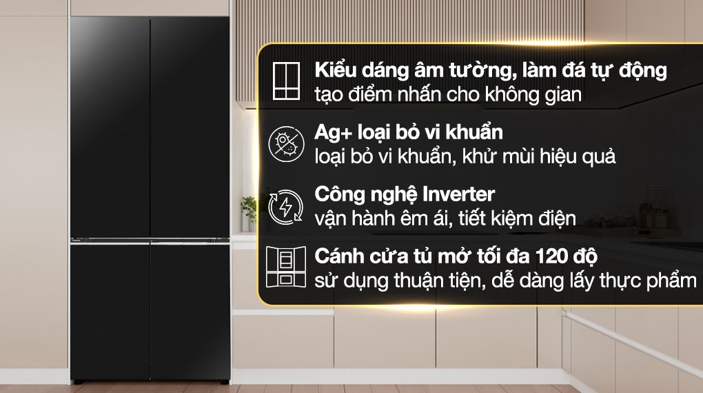 Tủ lạnh Panasonic Inverter 510 lít Multi Door NR-X561BK-VN
